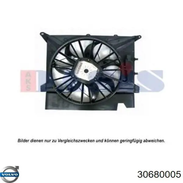 30680005 Volvo difusor de radiador, ventilador de refrigeración, condensador del aire acondicionado, completo con motor y rodete