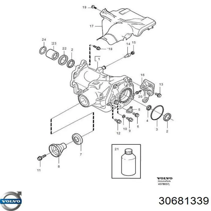 30681339 Volvo anillo reten de salida caja de transferencia