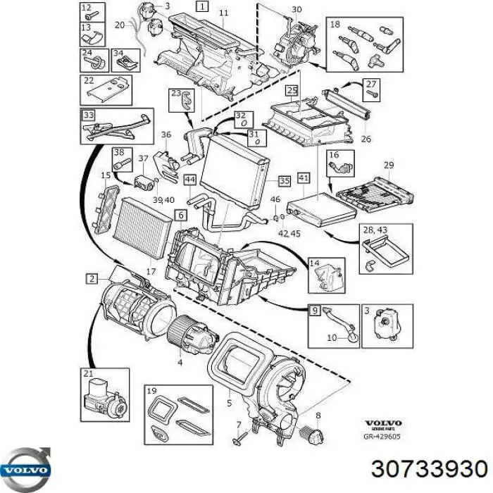 30733930 Volvo válvula de expansión, aire acondicionado