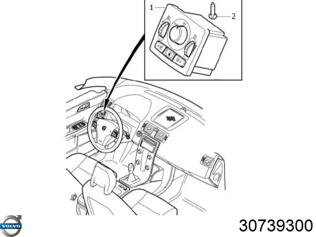  Interruptor De Faros Para "TORPEDO" para Volvo C30 M