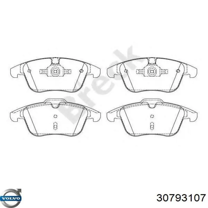 30793107 Volvo pastillas de freno delanteras