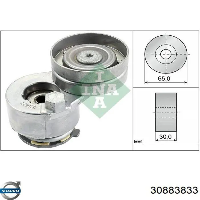 30883833 Volvo tensor de correa, correa poli v