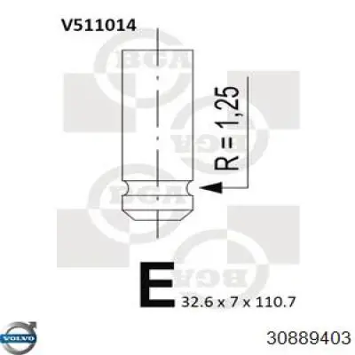 30889403 Volvo válvula de escape