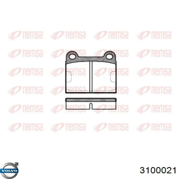 3100021 Volvo pastillas de freno traseras