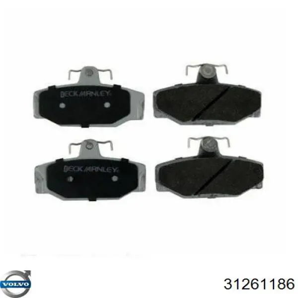 31261186 Volvo pastillas de freno traseras