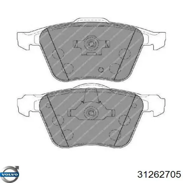 31262705 Volvo pastillas de freno delanteras