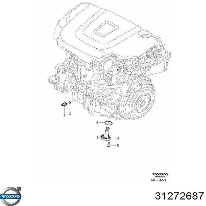 31272687 Volvo sensor de nivel de aceite del motor