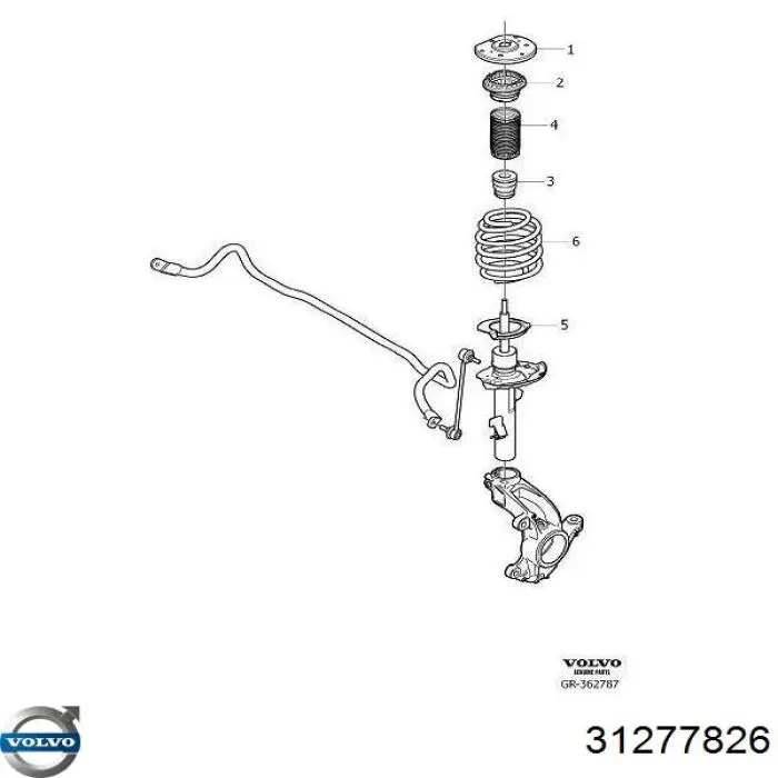 31277826 Volvo rodamiento amortiguador delantero