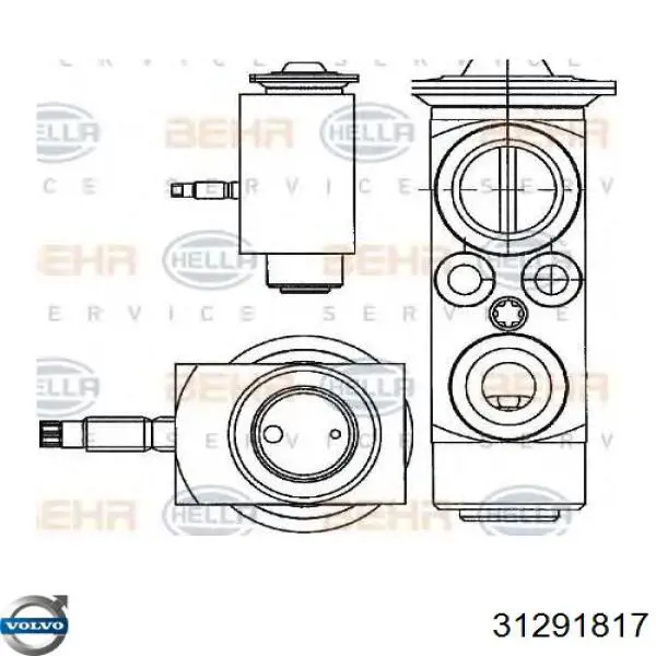 31291817 Volvo válvula de expansión, aire acondicionado