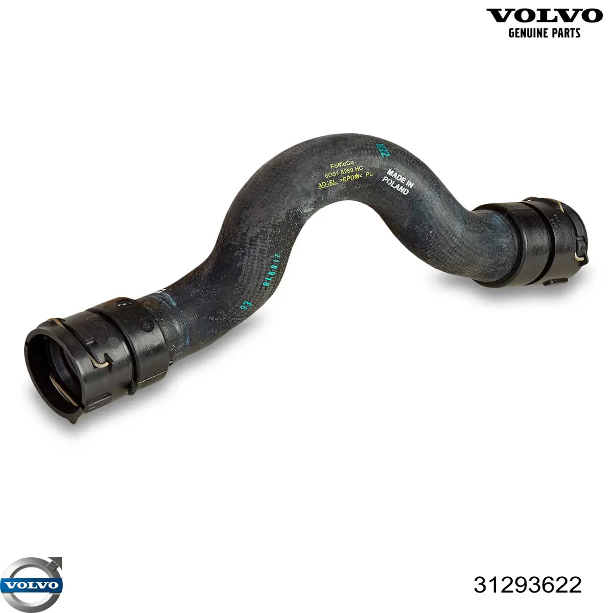  Tubo flexible de aire de sobrealimentación superior para Volvo S80 2 