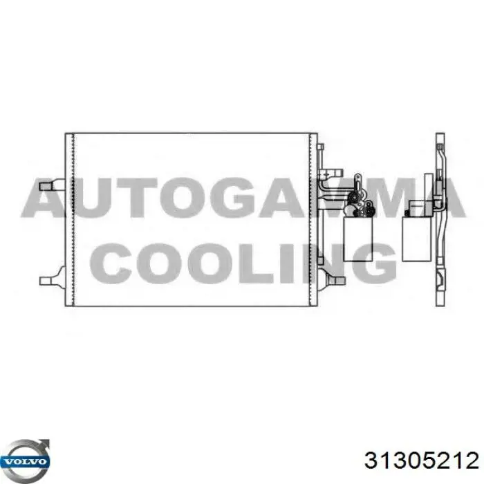 31305212 Volvo condensador aire acondicionado