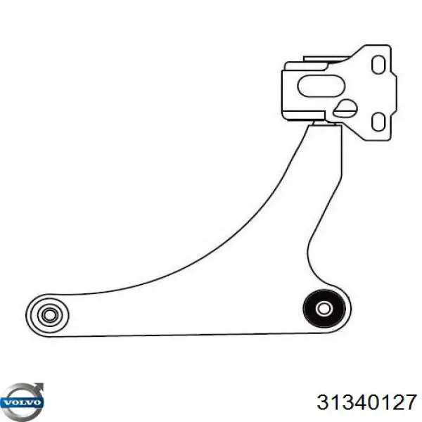 31340127 Volvo barra oscilante, suspensión de ruedas delantera, inferior derecha