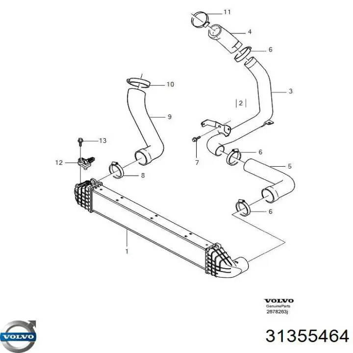 31355464 Volvo sensor de presion del colector de admision