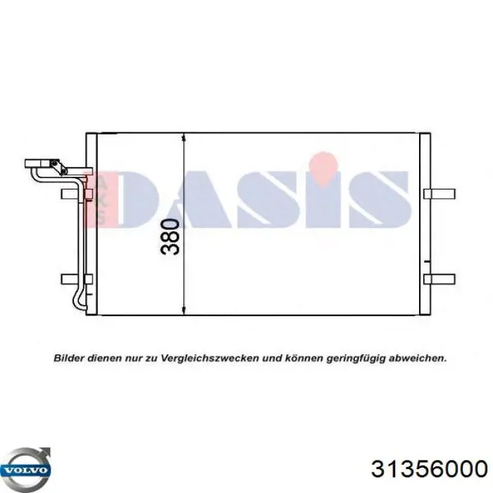 31356000 Volvo condensador aire acondicionado