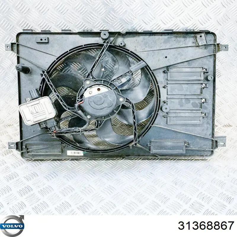 31368867 Volvo difusor de radiador, ventilador de refrigeración, condensador del aire acondicionado, completo con motor y rodete