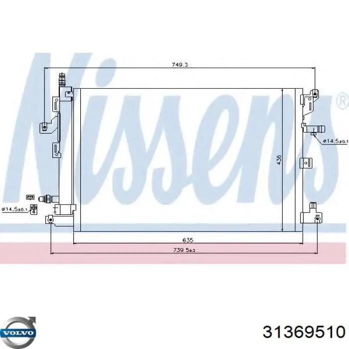 31369510 Volvo condensador aire acondicionado