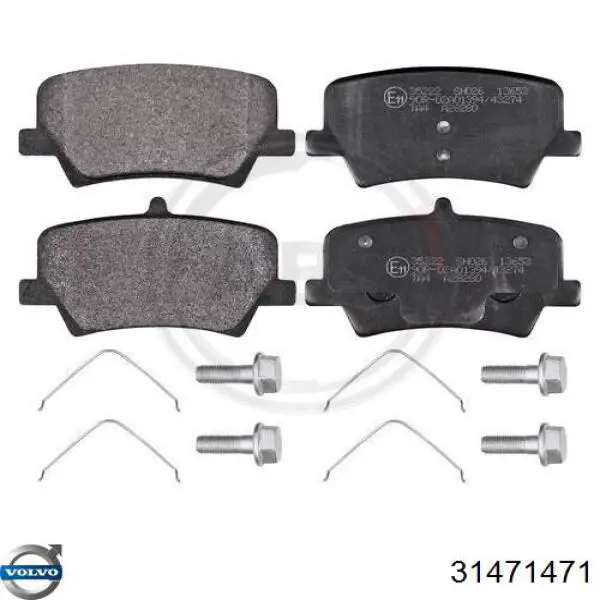 31471471 Volvo pastillas de freno traseras