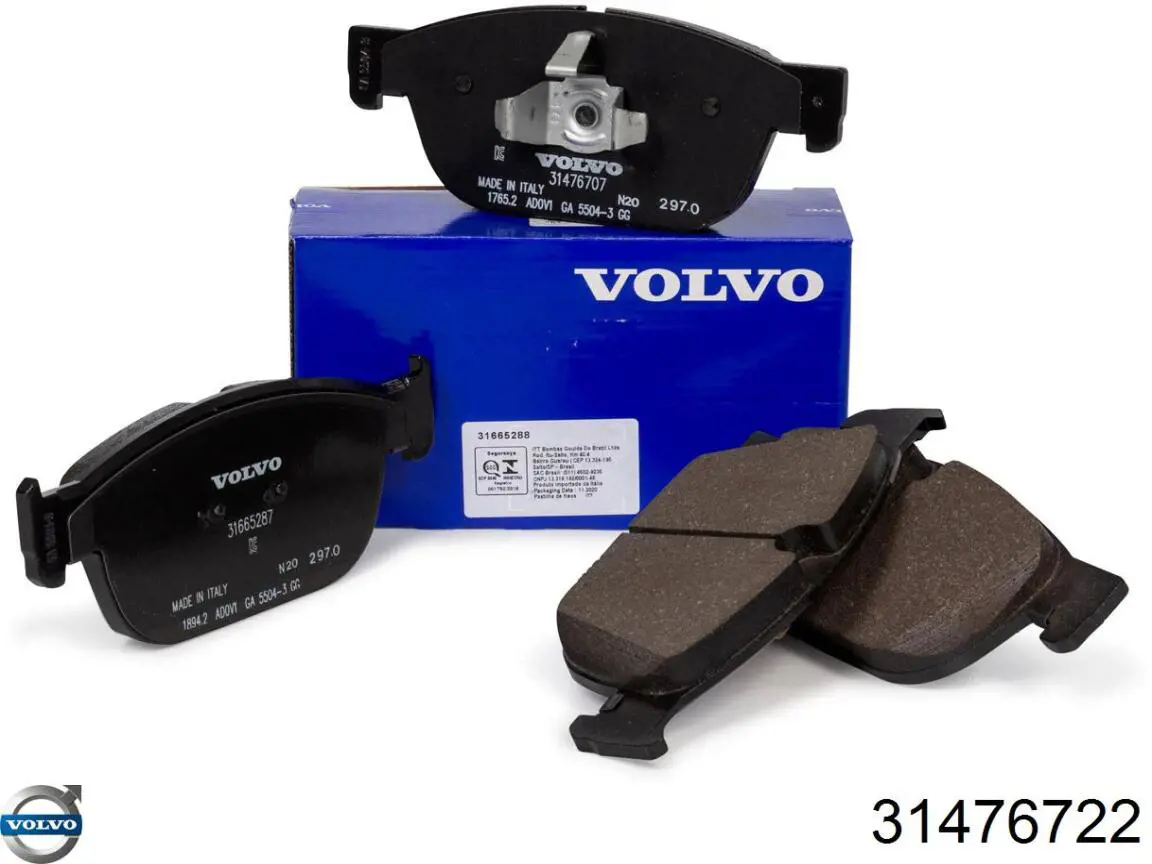 31476722 Volvo pastillas de freno delanteras