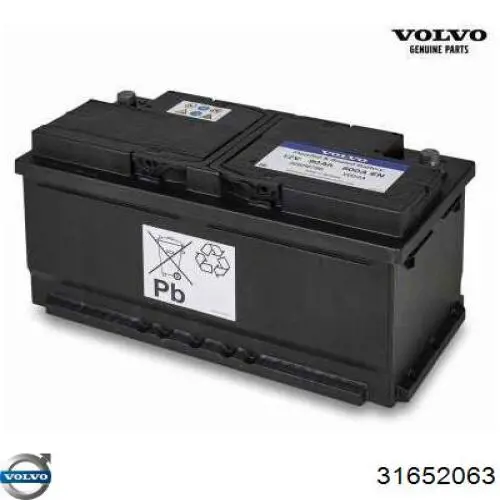 31652063 Volvo batería de arranque