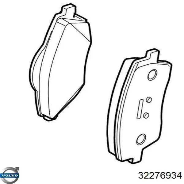 32276934 Volvo pastillas de freno traseras