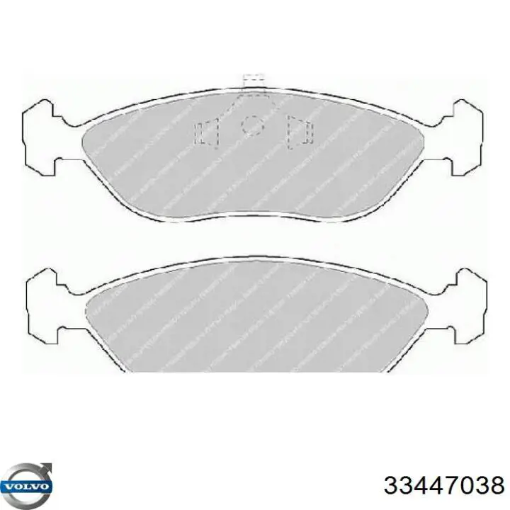 33447038 Volvo pastillas de freno delanteras