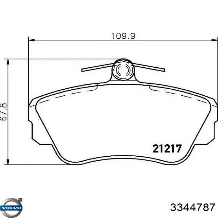 3344787 Volvo pastillas de freno delanteras