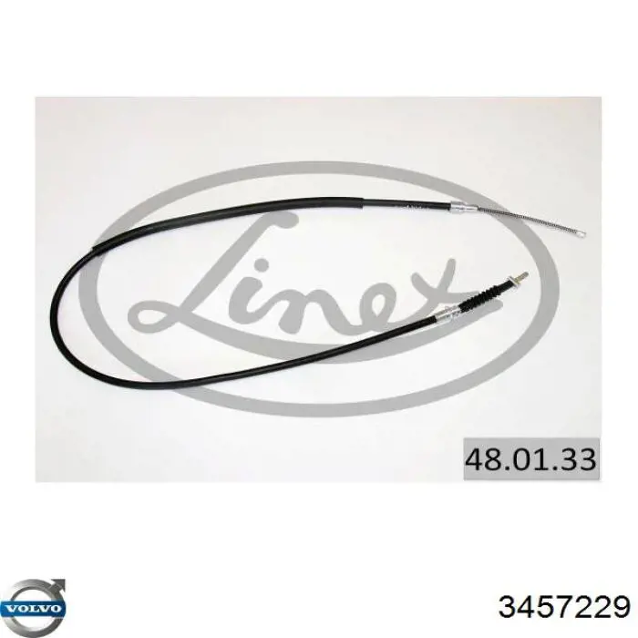  Cable de freno de mano delantero para Volvo 460 464