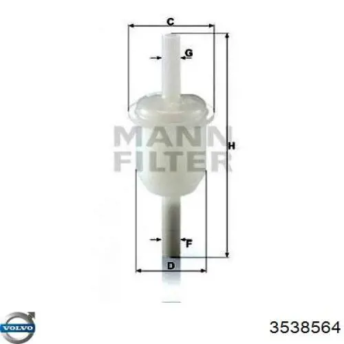 89611973 Fiat/Alfa/Lancia filtro combustible