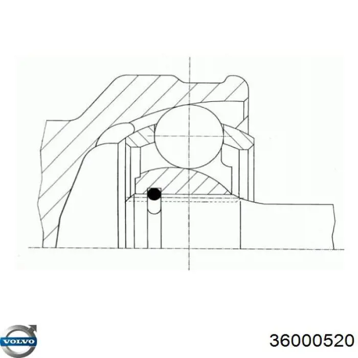 8252035 Volvo árbol de transmisión delantero izquierdo