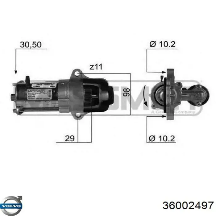 36002497 Volvo motor de arranque