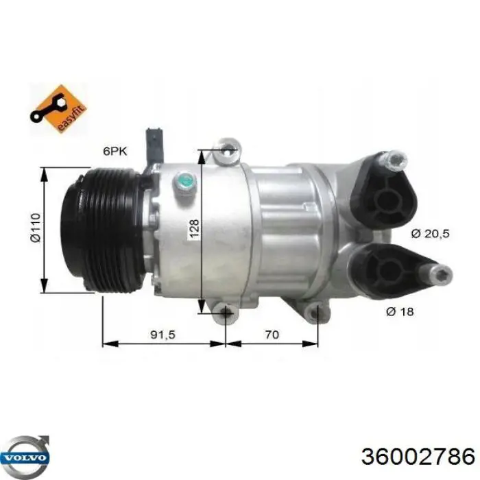 36002786 Volvo compresor de aire acondicionado