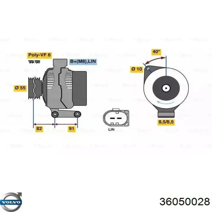 36050028 Volvo alternador