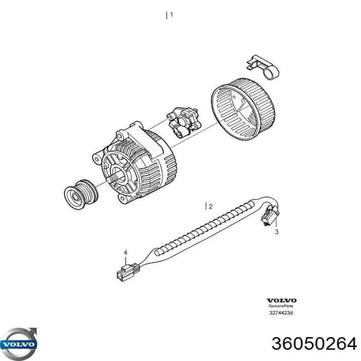 36050264 Volvo alternador