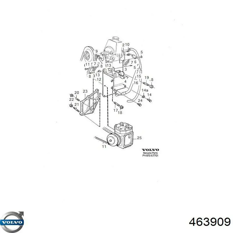  Suspensión, alternador para Volvo 240 P242, P244