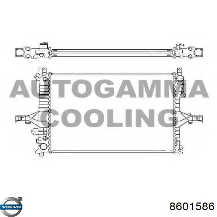 8601586 Volvo radiador refrigeración del motor