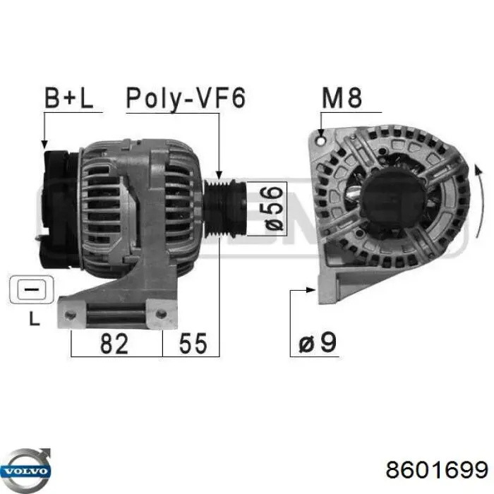 8601699 Volvo alternador