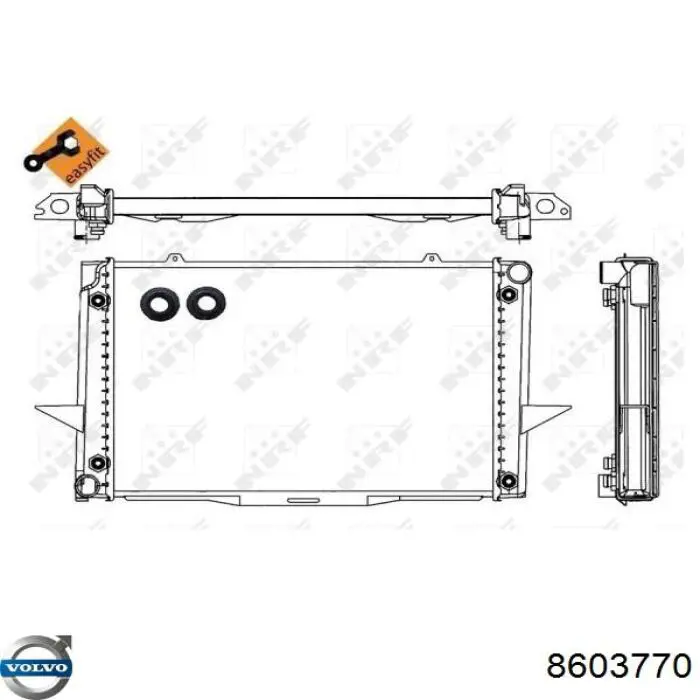 8603770 Volvo radiador refrigeración del motor