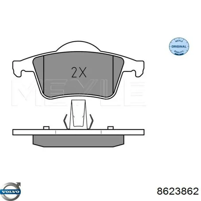 8623862 Volvo pastillas de freno traseras