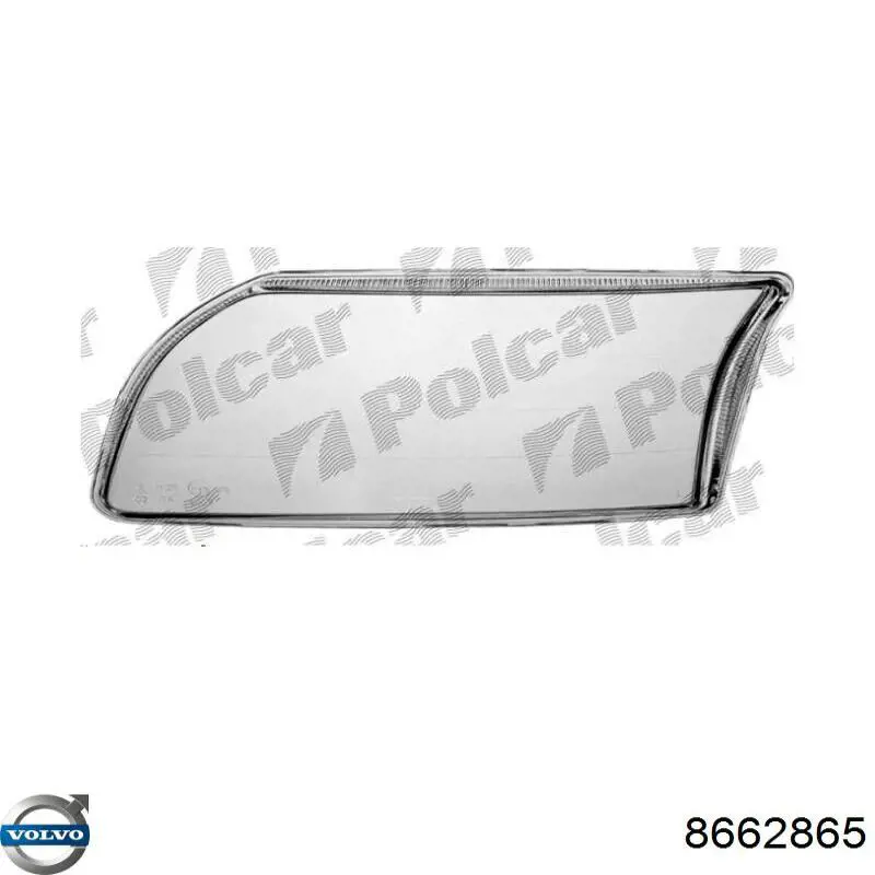 8662865 Volvo cristal de faro izquierdo