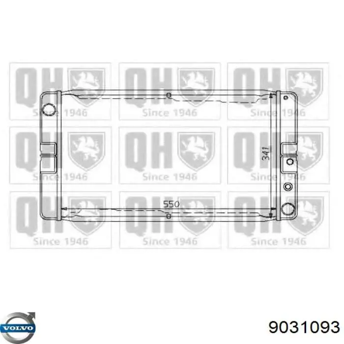 9031261 Volvo radiador refrigeración del motor