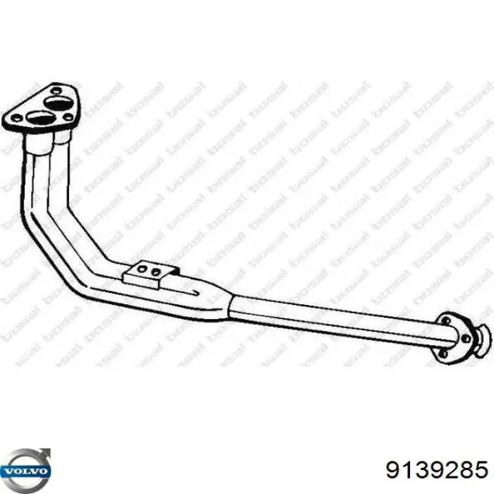 9139285 Volvo tubo de admisión del silenciador de escape delantero