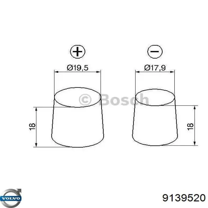 9139520 Volvo batería de arranque