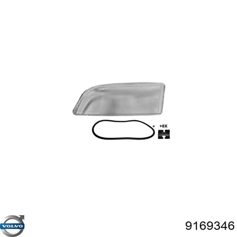  Cristal de faro izquierdo para Volvo S70 LS, LT