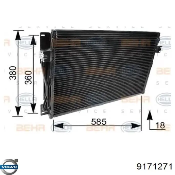 9171271 Volvo condensador aire acondicionado