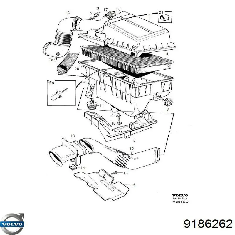 9186262 Volvo filtro de aire