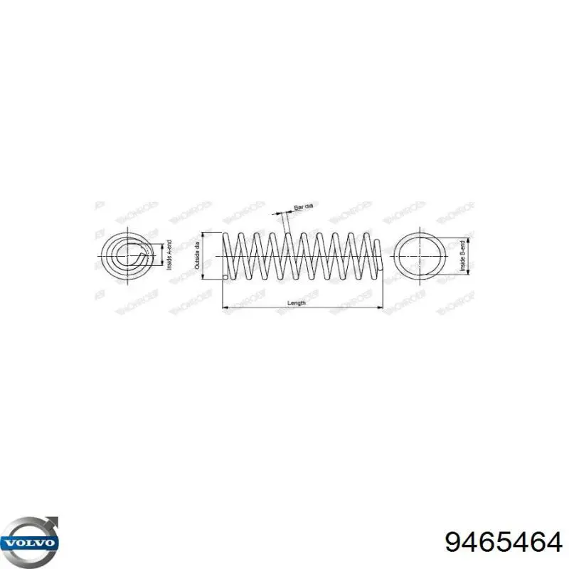  Muelle de suspensión eje delantero para Volvo S60 1 