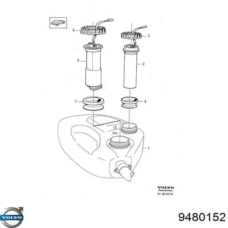  Elemento de turbina de bomba de combustible para Volvo 740 744