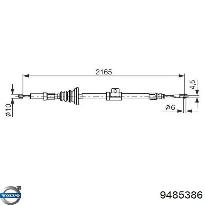  Cable de freno de mano delantero para Volvo V70 1 