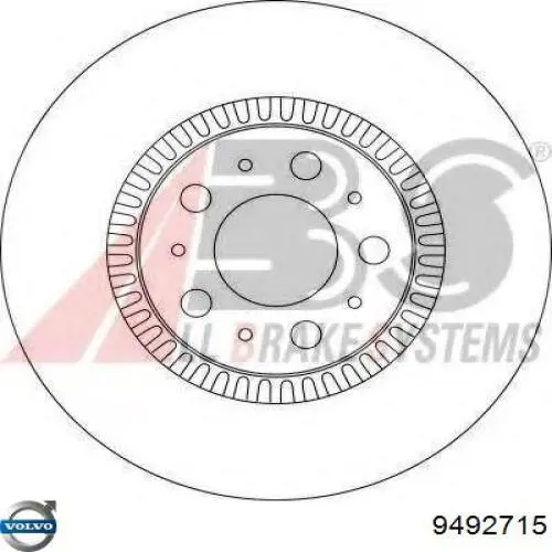 9492715 Volvo freno de disco delantero