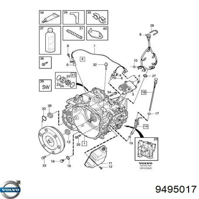 9495017 Volvo sello de aceite transmision automatica